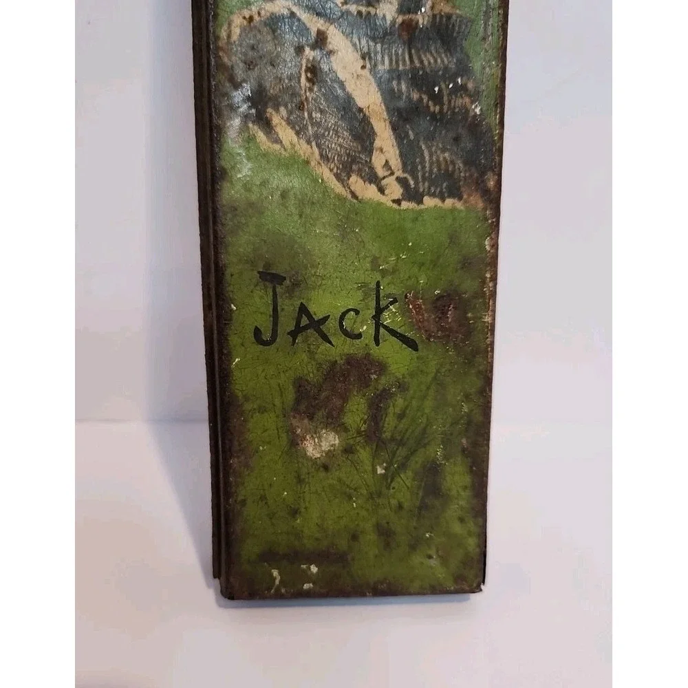 Antique 1920s Wallace Pencil Co Tin Metal Jackie Coogan Pencil Box Case W/ Pen